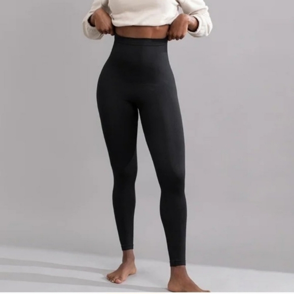 Shapermint Black High Waisted Shaping Leggings Large - Picture 1 of 5
